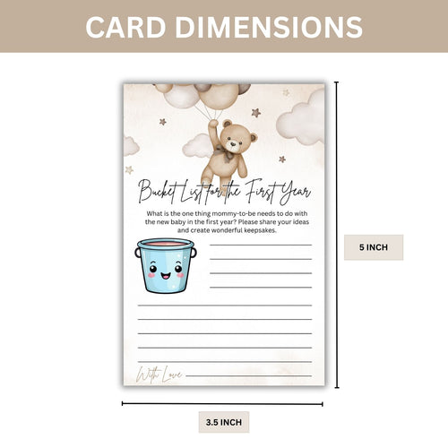 Load image into Gallery viewer, Baby Shower Games Card Pack - 18 High-Quality 300gsm Cards for Fun &amp; Exciting Celebration(Bucket List For The First Year)
