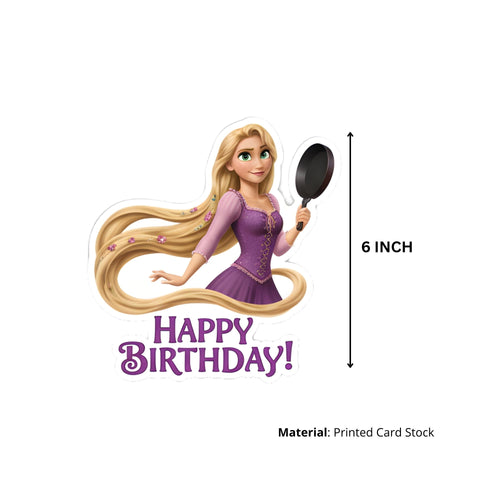 Load image into Gallery viewer, Tangled Theme Birthday Cutouts (6 inches/250 GSM Cardstock/Mixcolour/12Pcs)
