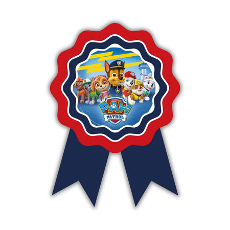 Paw Patrol Theme Birthday Badges for Kids – 4x3 Inch 250gsm Cardstock with Pin | PartyDecor Mall (Paw Patrol)