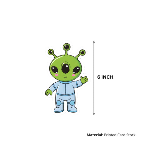 Load image into Gallery viewer, Space Theme Birthday Cutouts (6 inches/250 GSM Cardstock/Mixcolour/12Pcs)
