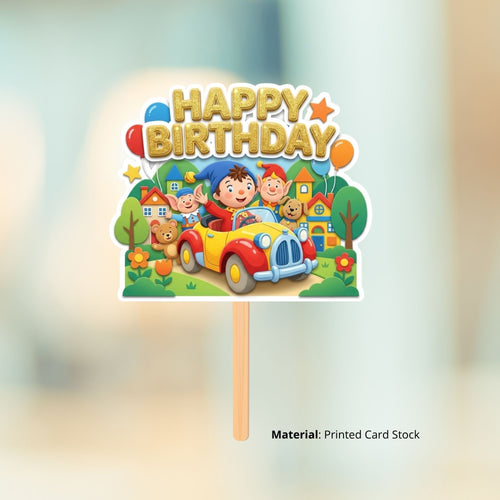 Load image into Gallery viewer, Noddy In Toyland Birthday Cake Topper for Kids | Premium 300 GSM Cardstock | Cute Cartoon Party Decoration | Cake Decoration Topper for Birthday Party Supplies
