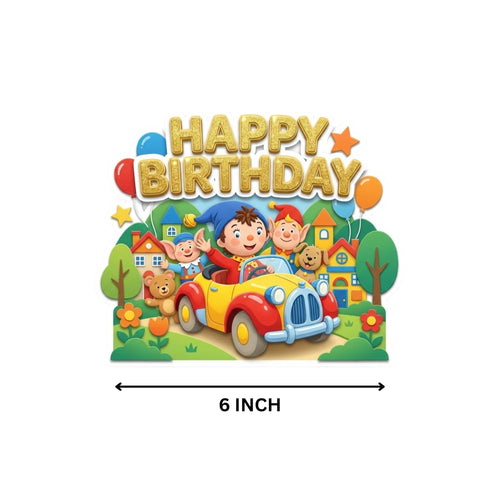 Load image into Gallery viewer, Noddy In Toyland Birthday Cake Topper for Kids | Premium 300 GSM Cardstock | Cute Cartoon Party Decoration | Cake Decoration Topper for Birthday Party Supplies
