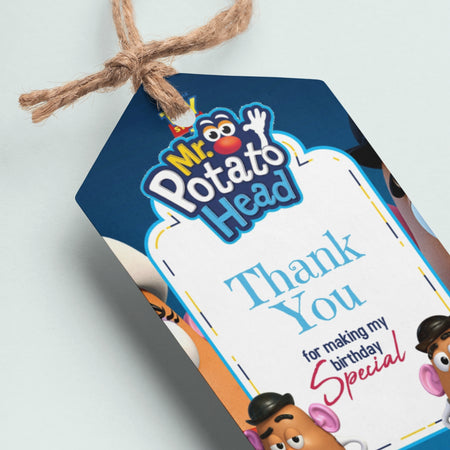 Mr Potato Head Theme Thank You Cards & Return Gift Tags - 30Pcs, 2x3.5, 250 GSM Cardstock (Mr Potato Head)