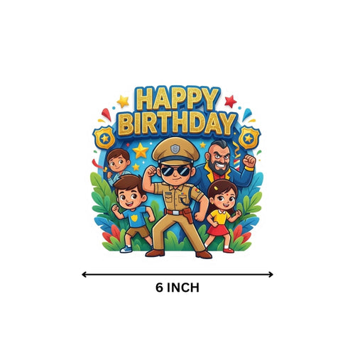 Load image into Gallery viewer, Little Singham Birthday Cake Topper for Kids | Premium 300 GSM Cardstock | Cute Cartoon Party Decoration | Cake Decoration Topper for Birthday Party Supplies
