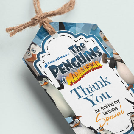 Penguins Theme Thank You Cards & Return Gift Tags - 30Pcs, 2x3.5, 250 GSM Cardstock (Penguins)