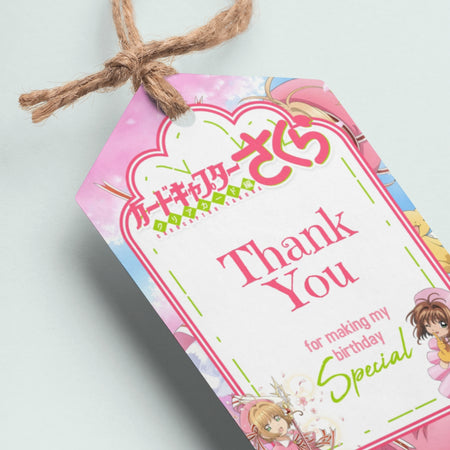 Cardcaptor sakura Theme Thank You Cards & Return Gift Tags - 30Pcs, 2x3.5, 250 GSM Cardstock (Cardcaptor sakura)
