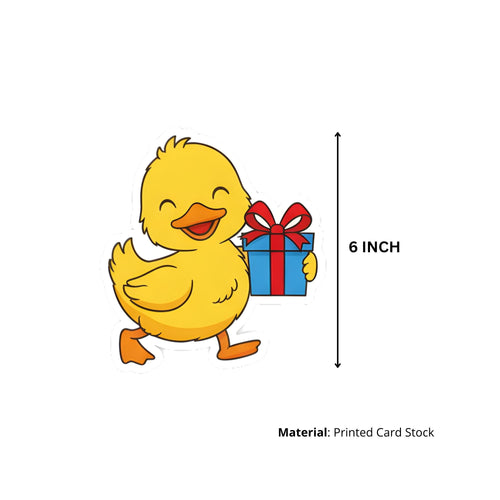 Load image into Gallery viewer, Duck Theme Birthday Cutouts (6 inches/250 GSM Cardstock/Mixcolour/12Pcs)
