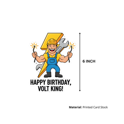 Load image into Gallery viewer, Electrician Theme Birthday Cutouts (6 inches/250 GSM Cardstock/Mixcolour/12Pcs)
