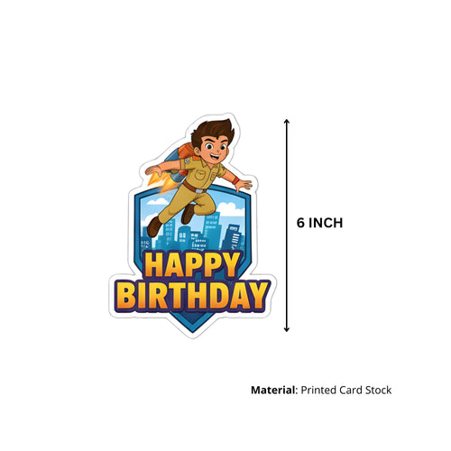 Load image into Gallery viewer, Little Singham Theme Birthday Cutouts (6 inches/250 GSM Cardstock/Mixcolour/12Pcs)
