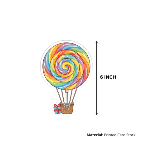 Load image into Gallery viewer, Hot Air Balloon Theme Birthday Cutouts (6 inches/250 GSM Cardstock/Mixcolour/12Pcs)
