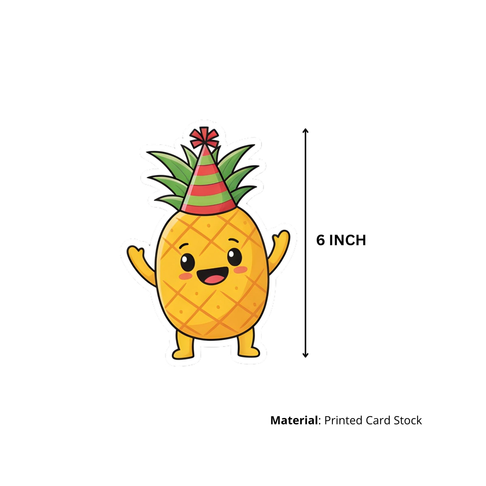Fruits Theme Birthday Cutouts (6 inches/250 GSM Cardstock/Mixcolour/12Pcs)
