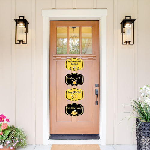 Load image into Gallery viewer, Bumble Bee Door/Wall Hanging Dangler- (42 Inches/250 GSM Cardstock/Yellow &amp; Black/6Pcs)
