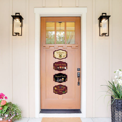 Load image into Gallery viewer, Harry Potter Door/Wall Hanging Dangler- (42 Inches/250 GSM Cardstock/Brown &amp; Black /6Pcs)
