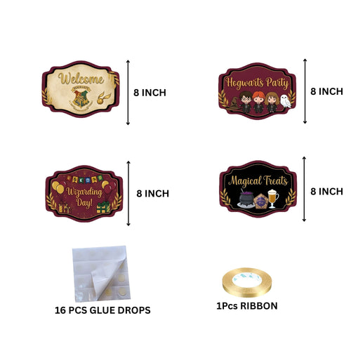 Load image into Gallery viewer, Harry Potter Door/Wall Hanging Dangler- (42 Inches/250 GSM Cardstock/Brown &amp; Black /6Pcs)
