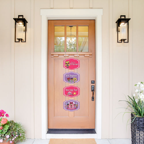 Load image into Gallery viewer, Lol Doll Door/Wall Hanging Dangler- (42 Inches/250 GSM Cardstock/Pink &amp; Purple/6Pcs)
