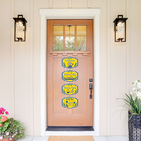 Minion Door/Wall Hanging Dangler- (42 Inches/250 GSM Cardstock/Yellow & Blue/6Pcs)