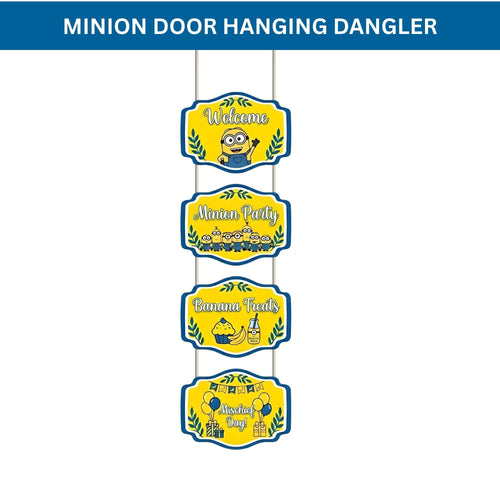 Load image into Gallery viewer, Minion Door/Wall Hanging Dangler- (42 Inches/250 GSM Cardstock/Yellow &amp; Blue/6Pcs)
