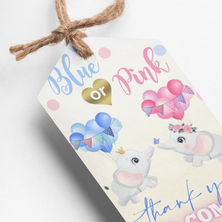 PartyDecor Mall Baby Shower Theme Thank You Cards & Return Gift Tags - 30Pcs, 2x3.5, 250 GSM Cardstock, Green & Black (Baby Shower 1)