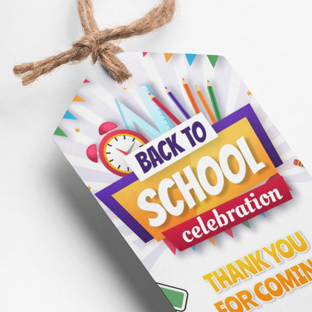 Back to School Theme Thank You Cards & Return Gift Tags - 30Pcs, 2x3.5, 250 GSM Cardstock, Green & Black (Back to School)