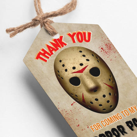 Horror Theme Thank You Cards & Return Gift Tags - 30Pcs, 2x3.5, 250 GSM Cardstock, Green & Black (Horror 2)
