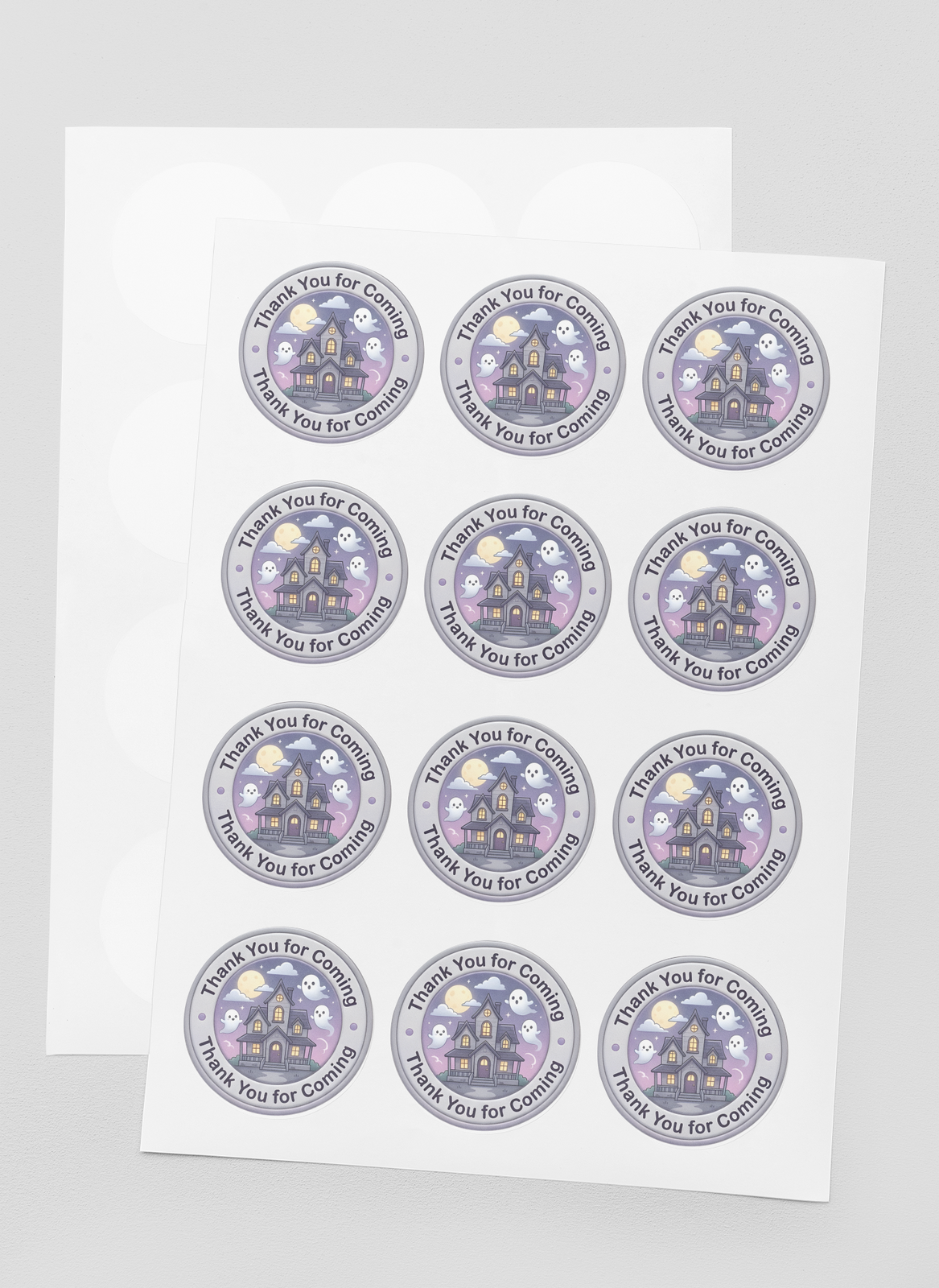Halloween Theme- Return Gift/birthday decor Thankyou Sticker (6 CM/Sticker/Mixcolour/24Pcs)