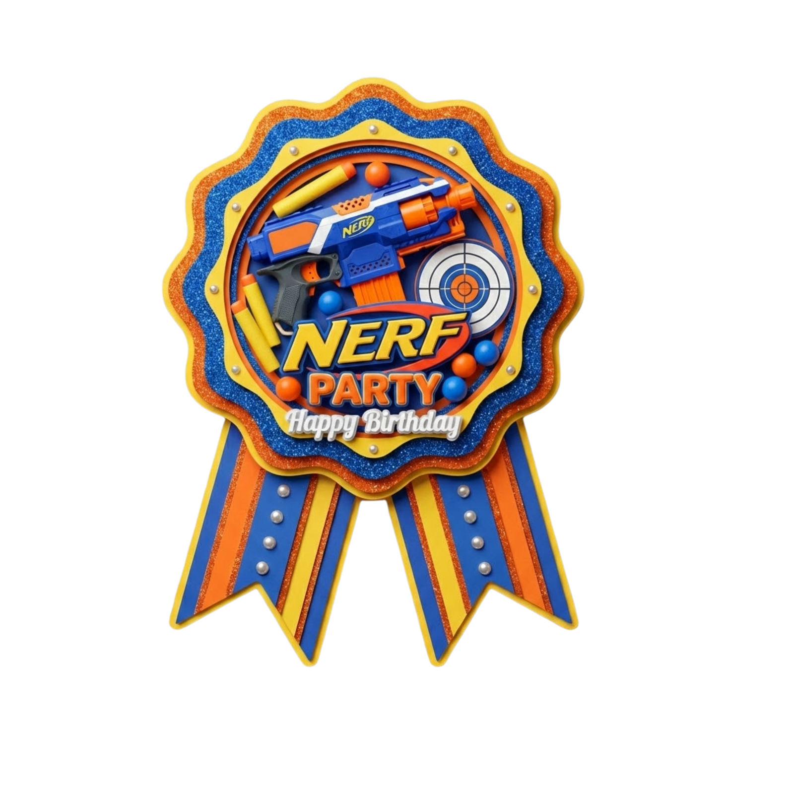 Nerf Gun Theme Badges — Lifestyle / decor mockup