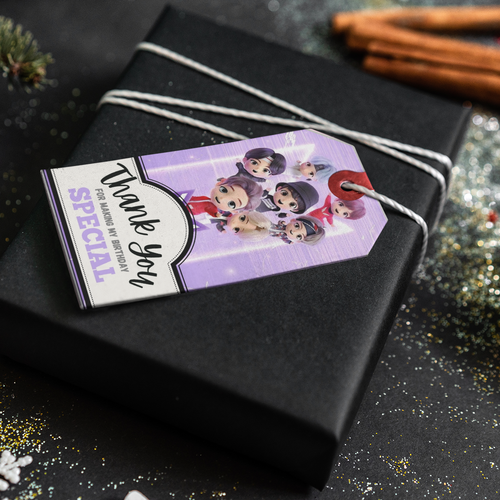 BTS Theme Thank You Cards & Return Gift Tags - 30Pcs, 2x3.5, 250