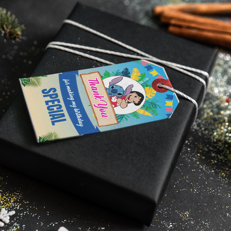 Lilo & Stitch Theme Thank You Cards & Return Gift Tags - 30Pcs, 2x3.5, 250 GSM Cardstock (Lilo & Stitch)