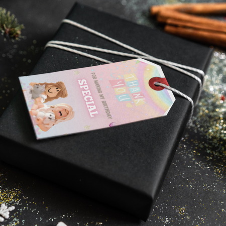 Roblox - Girl Theme Thank You Cards & Return Gift Tags - 30Pcs, 2x3.5, 250 GSM Cardstock, Green & Black (Roblox - Girl)