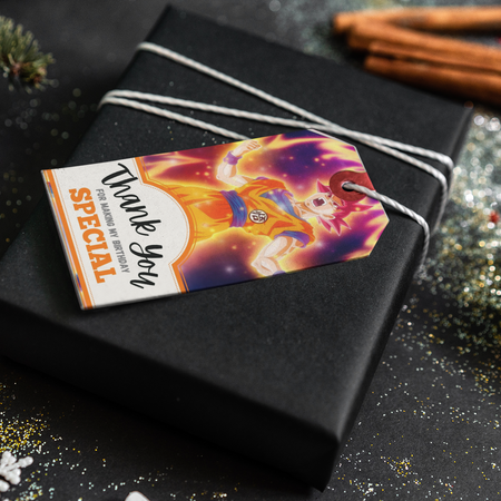 Dragon Ball Z Theme Thank You Cards & Return Gift Tags - 30Pcs, 2x3.5, 250 GSM Cardstock (Dragon Ball Z)