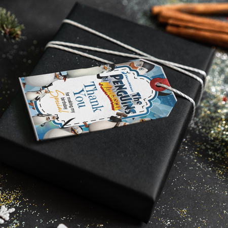 Penguins Theme Thank You Cards & Return Gift Tags - 30Pcs, 2x3.5, 250 GSM Cardstock (Penguins)