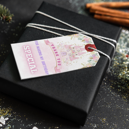 Castle Theme Thank You Cards & Return Gift Tags - 30Pcs, 2x3.5, 250 GSM Cardstock, Green & Black (Castle)