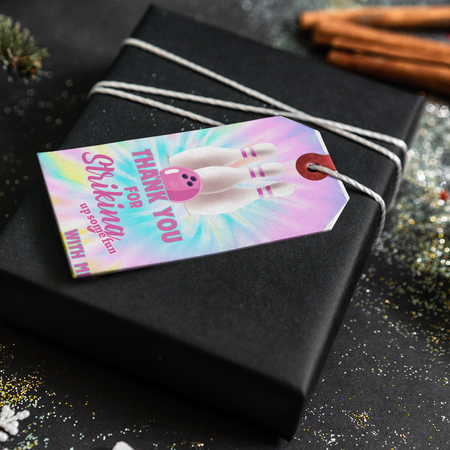 Bowling Theme Thank You Cards & Return Gift Tags - 30Pcs, 2x3.5, 250 GSM Cardstock, Green & Black (Bowling)