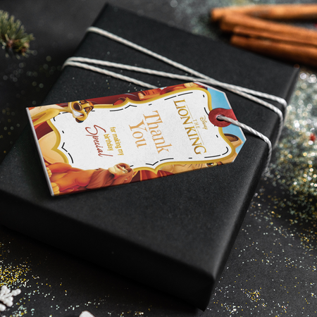 Lion King Theme Thank You Cards & Return Gift Tags - 30Pcs, 2x3.5, 250 GSM Cardstock (Lion King)