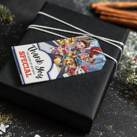 Paw Patrol Theme Thank You Cards & Return Gift Tags - 30Pcs, 2x3.5, 250 GSM Cardstock (Paw Patrol)