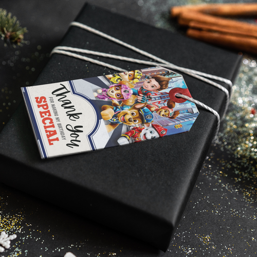 Load image into Gallery viewer, Paw Patrol Theme Thank You Cards &amp; Return Gift Tags - 30Pcs, 2x3.5, 250 GSM Cardstock (Paw Patrol)
