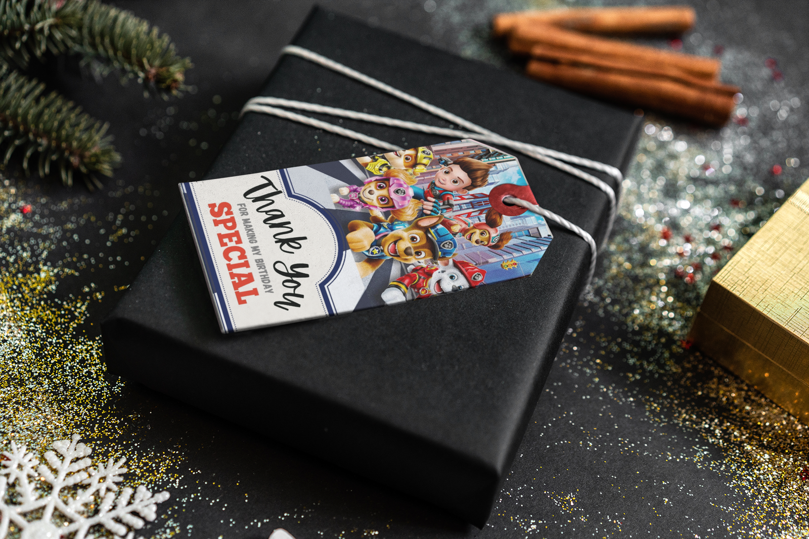 Paw Patrol Theme Thank You Cards & Return Gift Tags - 30Pcs, 2x3.5, 250 GSM Cardstock (Paw Patrol)