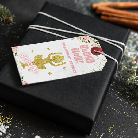 Ballerina Theme Thank You Cards & Return Gift Tags - 30Pcs, 2x3.5, 250 GSM Cardstock, Green & Black (Ballerina)