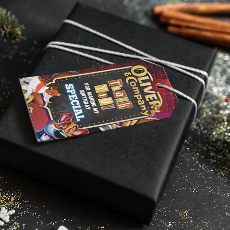 Oliver & Company Theme Thank You Cards & Return Gift Tags - 30Pcs, 2x3.5, 250 GSM Cardstock (Oliver & Company)