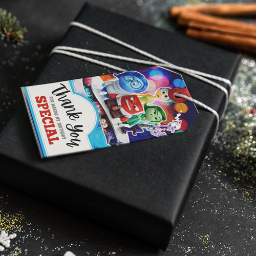 Load image into Gallery viewer, Inside Out Theme Thank You Cards &amp; Return Gift Tags - 30Pcs, 2x3.5, 250 GSM Cardstock (Inside Out)
