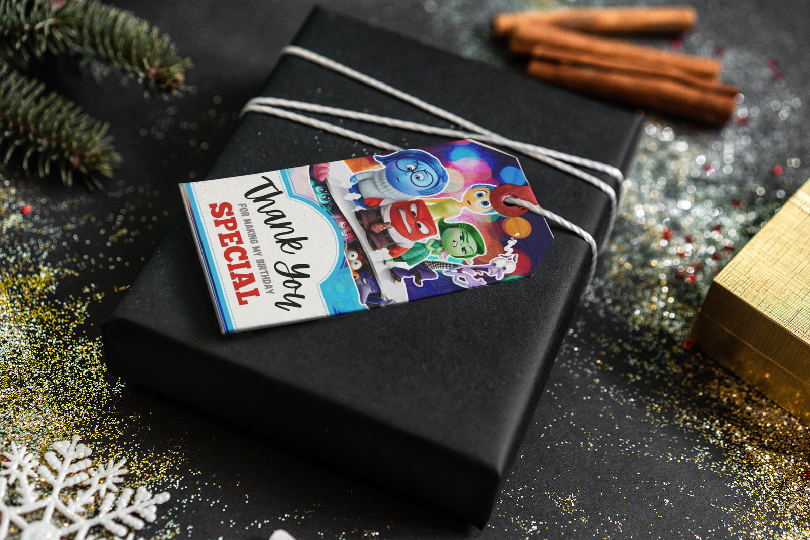 Inside Out Theme Thank You Cards & Return Gift Tags - 30Pcs, 2x3.5, 250 GSM Cardstock (Inside Out)