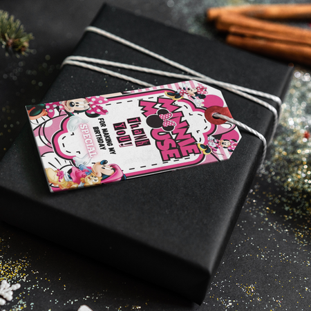 Minnie Mouse Theme Thank You Cards & Return Gift Tags - 30Pcs, 2x3.5, 250 GSM Cardstock, Green & Black (Minnie Mouse)