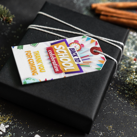 Back to School Theme Thank You Cards & Return Gift Tags - 30Pcs, 2x3.5, 250 GSM Cardstock, Green & Black (Back to School)