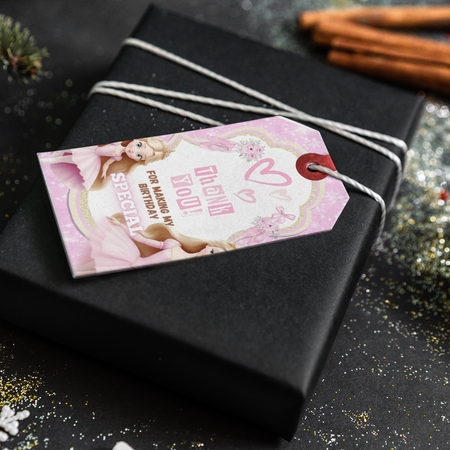 Sleeping Beauty Theme Thank You Cards & Return Gift Tags - 30Pcs, 2x3.5, 250 GSM Cardstock, Green & Black (Sleeping Beauty)