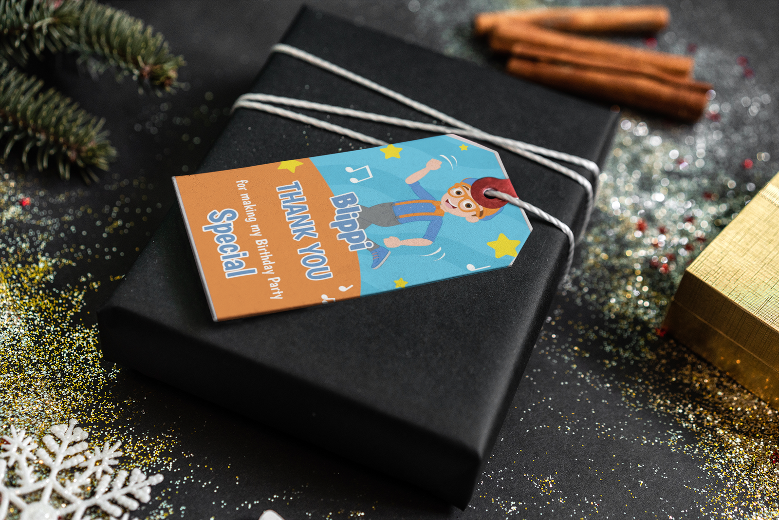 Blippi Theme Thank You Cards & Return Gift Tags - 30Pcs, 2x3.5, 250 GSM Cardstock (Blippi)