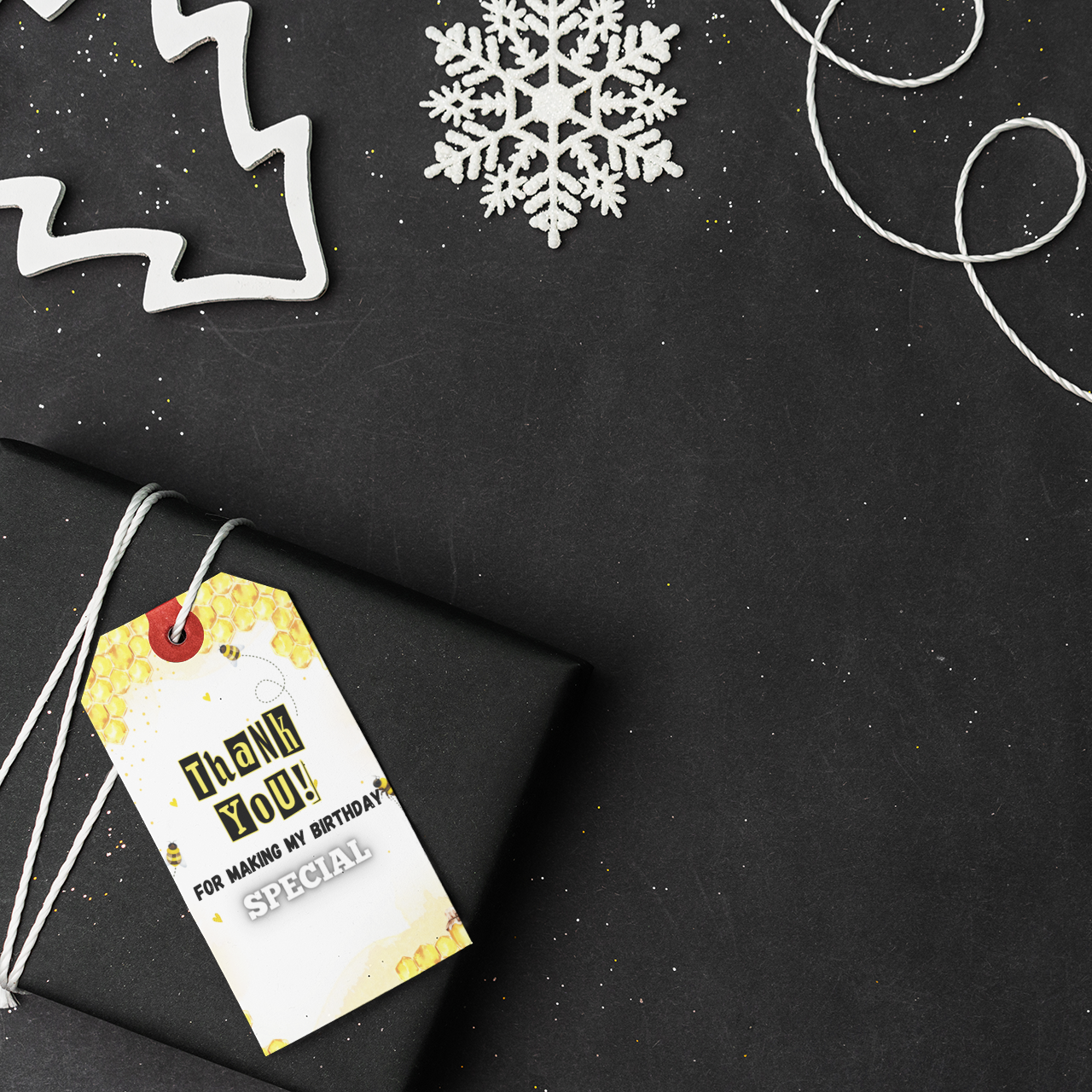 Bumble Bee Theme Thank You Cards & Return Gift Tags - 30Pcs, 2x3.5, 250 GSM Cardstock, Green & Black (Bumble Be)