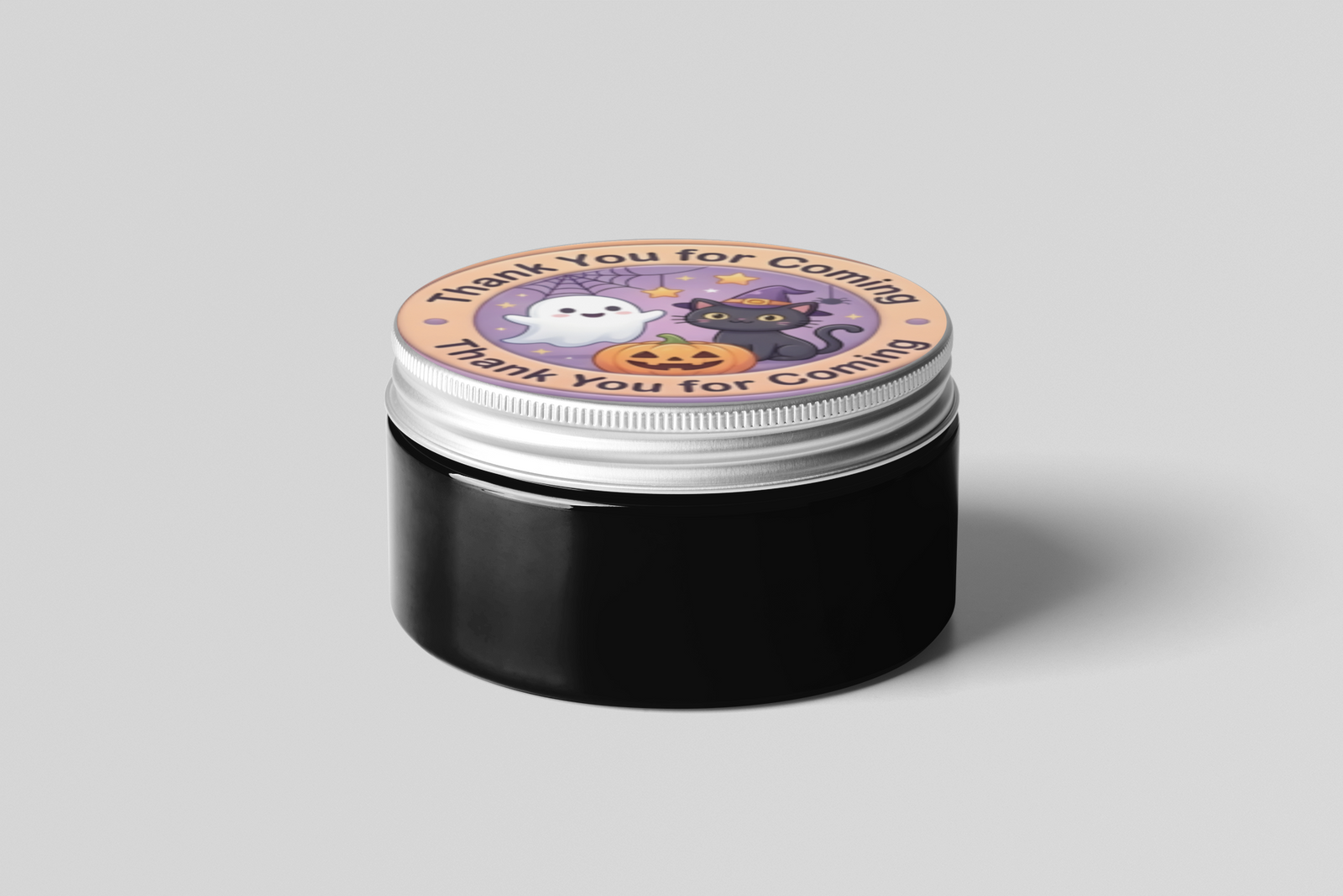 Halloween Theme- Return Gift/birthday decor Thankyou Sticker (6 CM/Sticker/Mixcolour/24Pcs)
