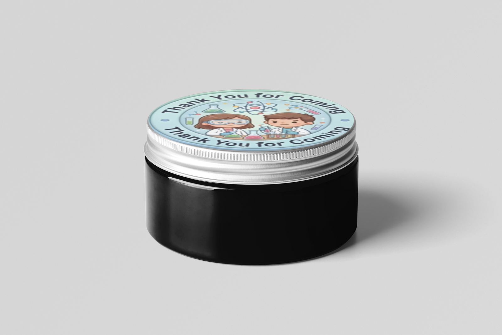 Science Theme- Return Gift/birthday decor Thankyou Sticker (6 CM/Sticker/Mixcolour/24Pcs)