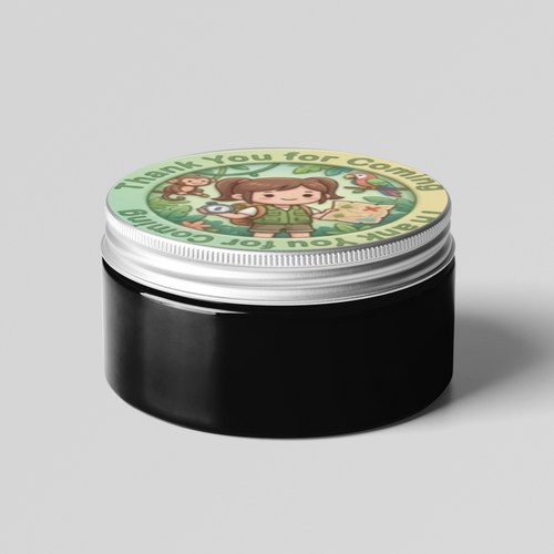 Load image into Gallery viewer, Safari Girl Theme- Return Gift/birthday decor Thankyou Sticker (6 CM/Sticker/Mixcolour/24Pcs)
