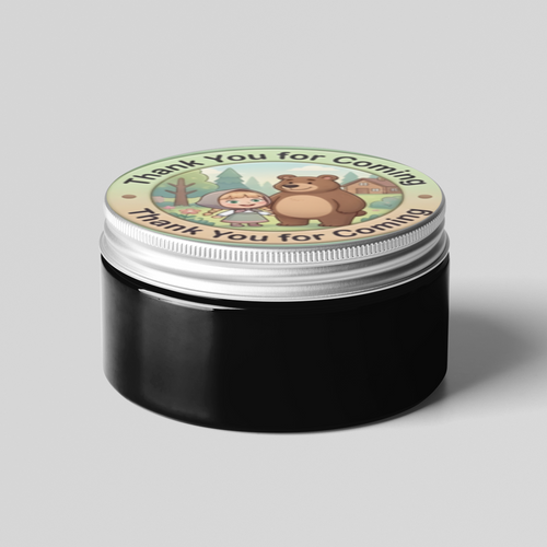 Load image into Gallery viewer, Masha And The Bear Theme- Return Gift/birthday decor Thankyou Sticker (6 CM/Sticker/Mixcolour/24Pcs)
